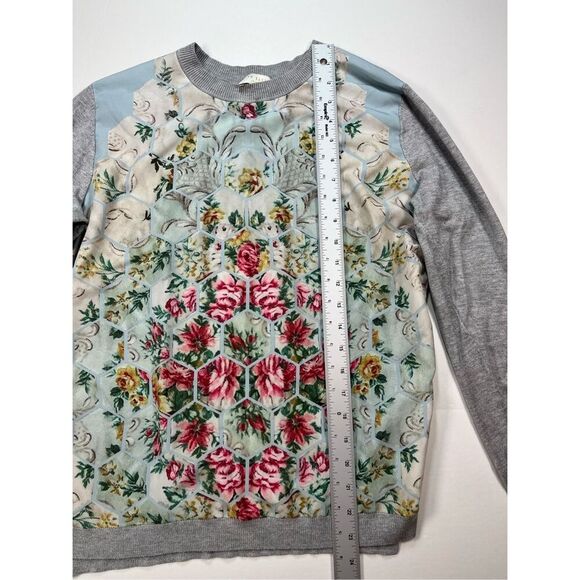 Ted Baker Fareeda Front Patchwork Floral Motif Sweater Mixed Material Size 2 EUC - Picture 8 of 10